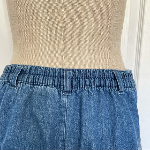 HUNTINGTON RIDGE Vtg Button Front Chambray Skirt - Picture 8 of 9